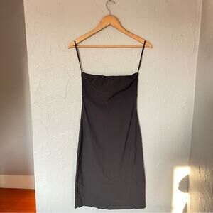 Y2K VTG Express Black Strapless Dress with slit size 2